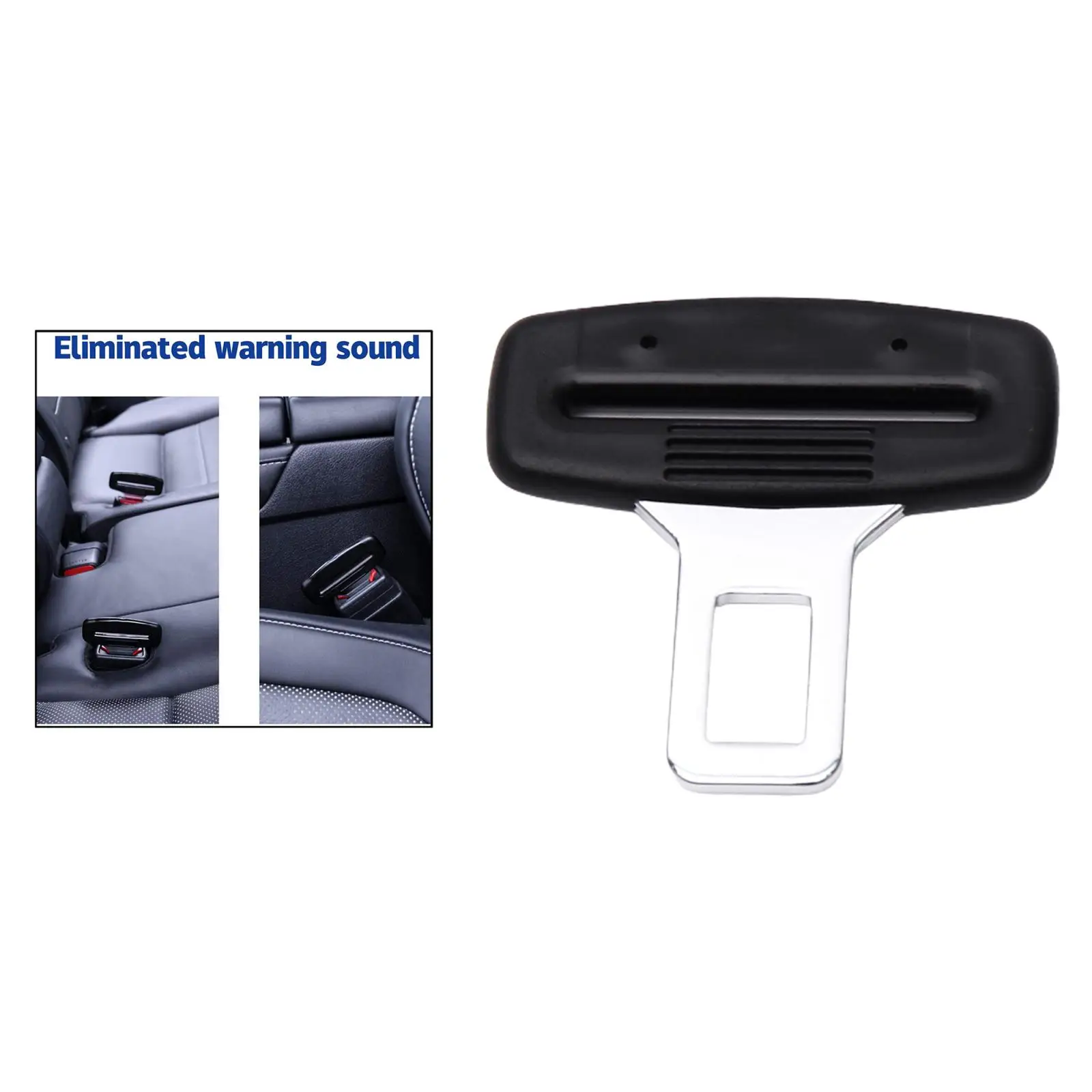 

Fashion Auto Car Seat Safety Belt Buckle Silencer Metal Tongue Easy to Use