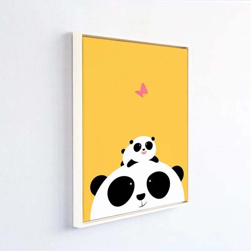 

Nordic Small Fresh Home Decoration Canvas Painting Children's Room Pictures Cartoon Animal Panda Wall Art Posters Frameless