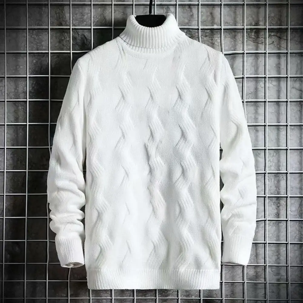 

Streetwear Casual Pure Color Korean Style Pullover Male Sweater Jumper Long Sleeve for Daily Wear