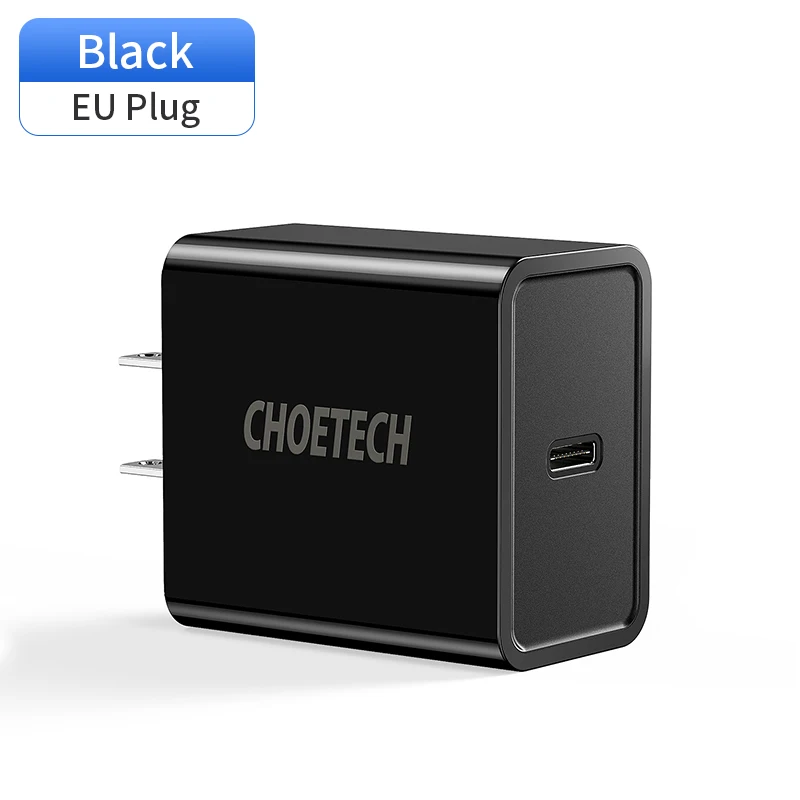 US PLUG CHOETECH быстрое зарядное устройство usb type-C зарядное устройство PD 18 Вт Зарядное устройство для мобильного телефона для iPhone X XS 11 Pro Max зарядное устройство Xiaomi Phone PD зарядное устройство - Тип штекера: US PLUG