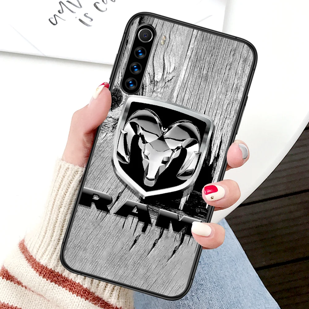 

luxury RAM Dodge Car Phone Case For Xiaomi Redmi Note 7 8 8T 9 9S 4X 7 7A 9A K30 Pro Ultra black Etui Fashion Funda Soft Prime