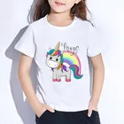 2020 летняя модная футболка унисекс с единорогом, детские футболки с короткими рукавами для мальчиков, Детские хлопковые топы для девочек, одежда От 1 до 12 лет