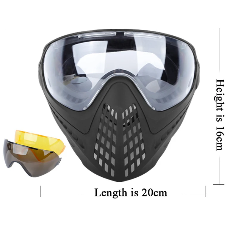 

Wosport Airsoft new paintball outdoor sports nylon tactical masks hunt people wearing military masks and glasses