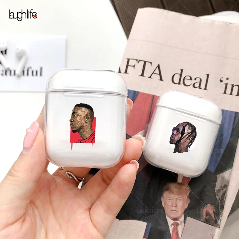 

travis scott For Airpods Case Luxury Transparent Soft Case For Air Pods case Bluetooth Wireless Earphone for AirPod 2 case cover