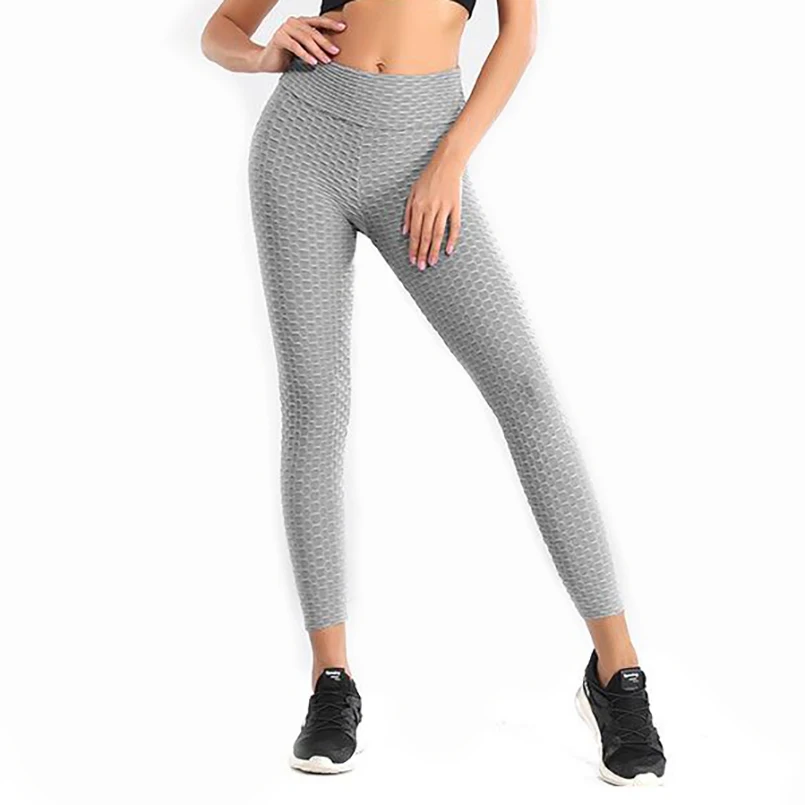 Штаны для йоги с высокой талией женские спортивные Леггинсы бега колготки