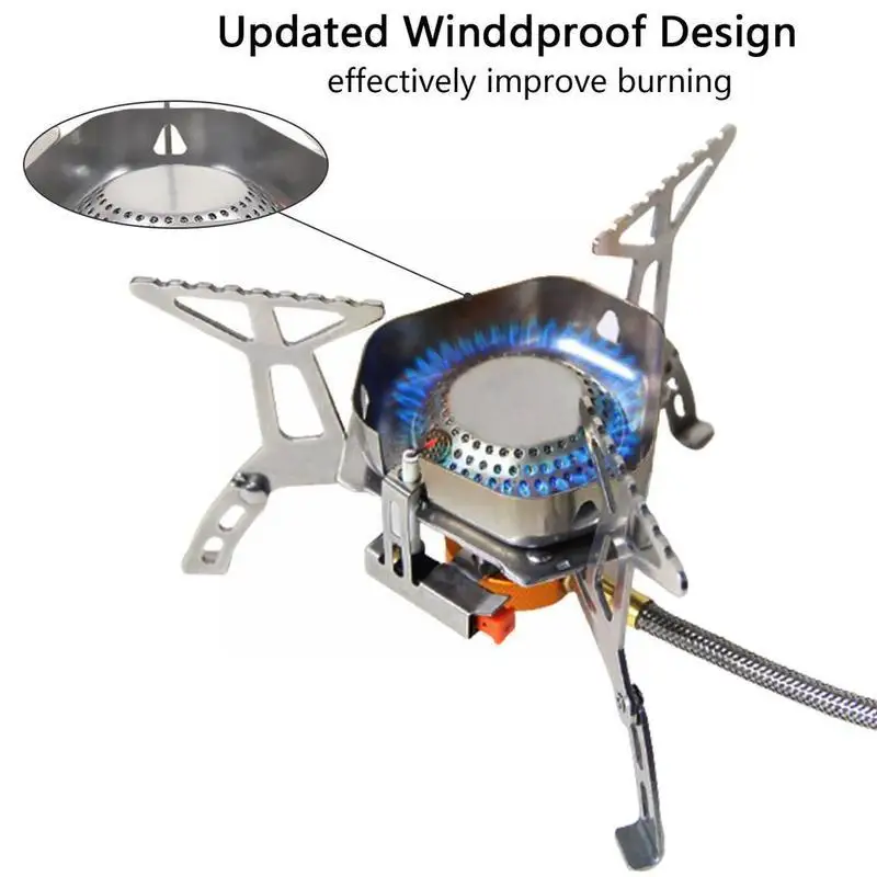 

Folding Outdoor Picnic Gas Burner Foldable Windproof Cooking Split Stove With Camping Gas Stove Ignition Stove Burner S6S5