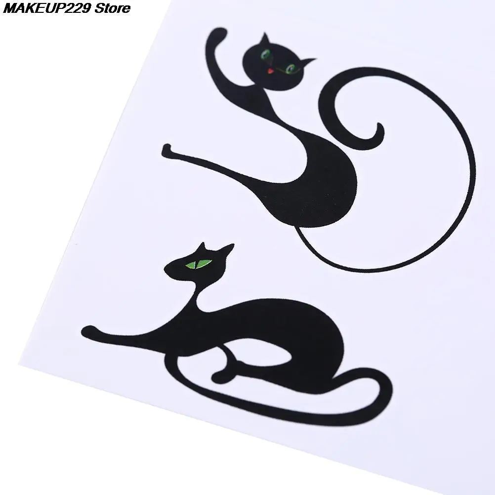 1 лист милые временные тату с кошкой террора домашние наклейки для кошек Детские