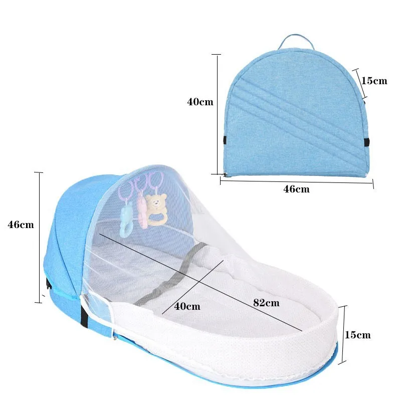 Baby bed Travel Portable crib Sun Protection Mosquito Net Bassinet Infant Sleeping Basket baby nest Foldable kids | Мать и ребенок