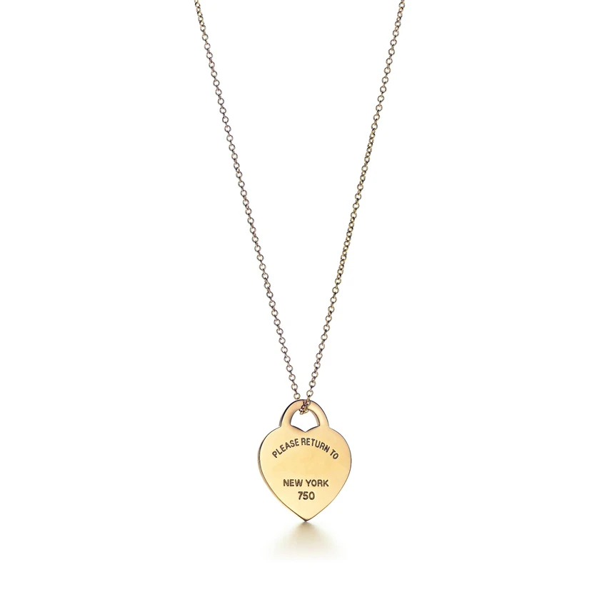

Golden hanging heart necklace fashion lovers