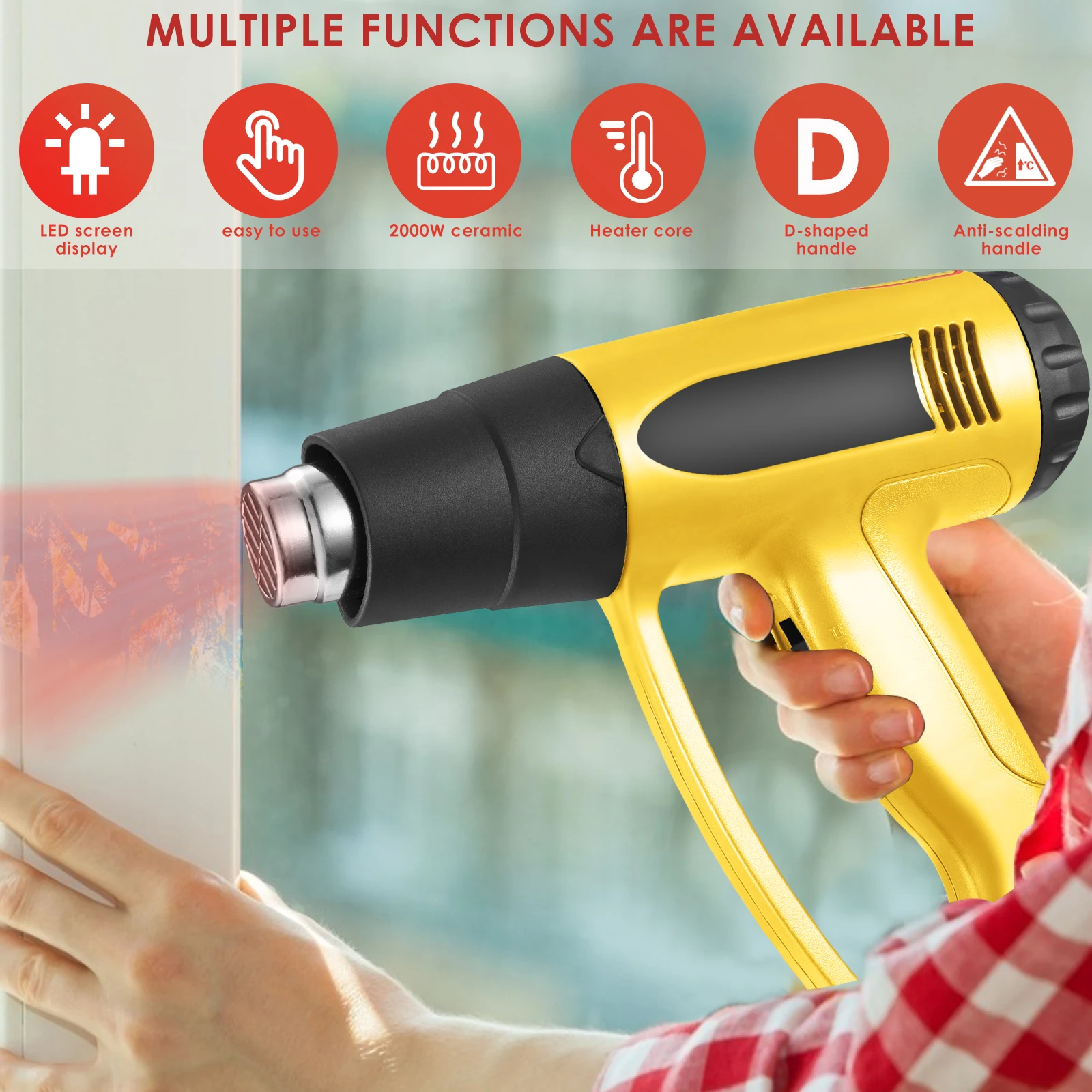 

Набор для термопистолета, 2000 Вт, 300-500 л/мин