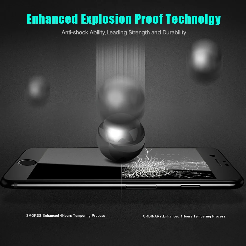 SMORSS 5 шт матовое закаленное стекло для iphone 6 6s 7 8 Защита экрана протектор plus пленка