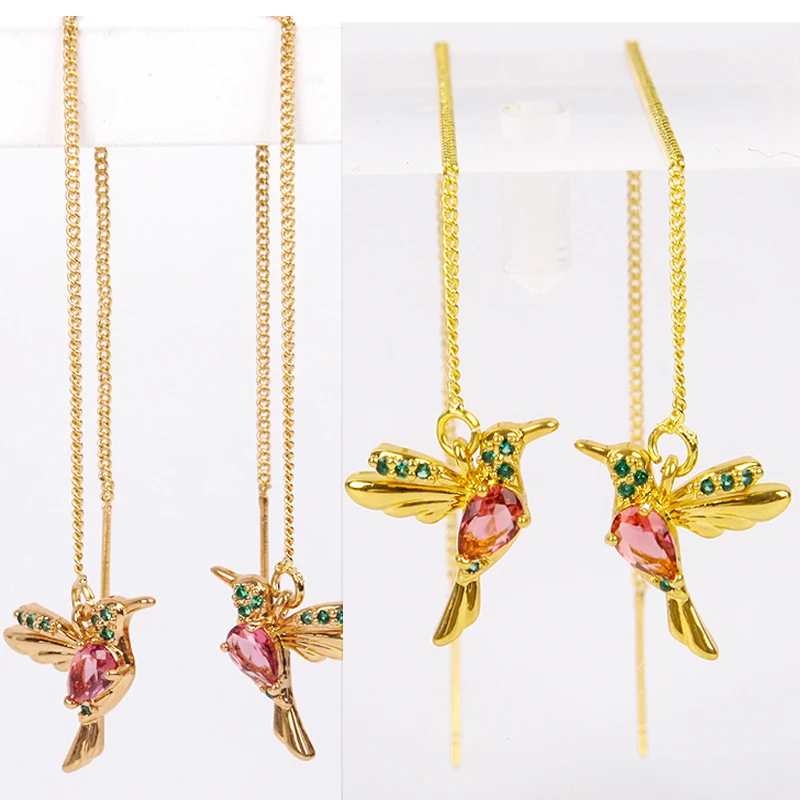 

Bird Drop Earrings Elegant Birdie Drop Crystal Dangle Earrings For Women Tassel Earring Pendant Ear Dantgles Jewelry