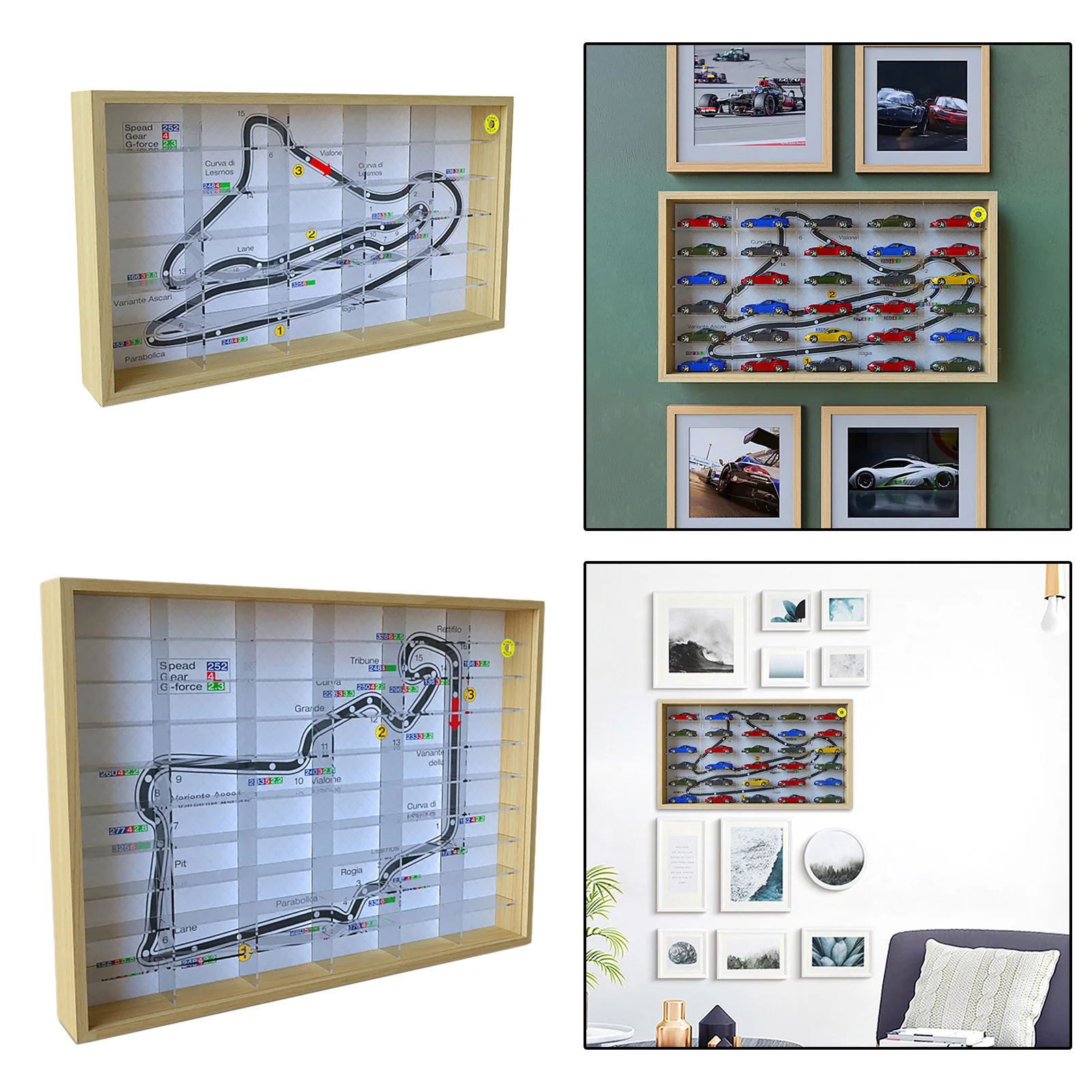 

Transparent Acrylic Display Storage Case Box with Wood Base Show Case Dustproof