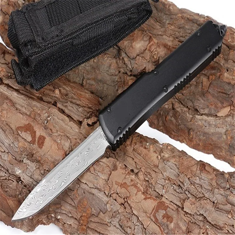 

Дамасский OTF ut большой нож (4 стиля с закругленной ручкой) Алюминиевый сплав выживание на открытом воздухе EDC Охота тактический инструмент