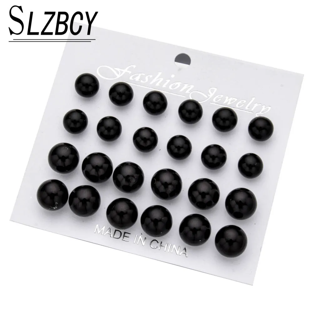 Серьги гвоздики с имитацией под жемчуг 12 пары/компл.|Серьги-гвоздики| |