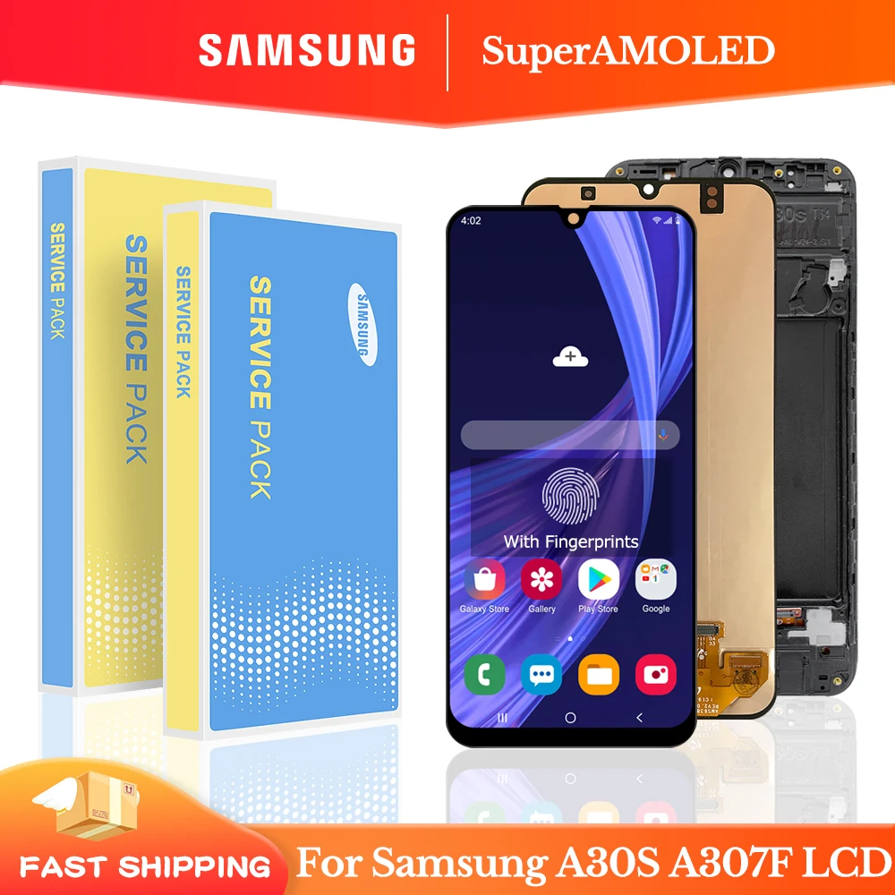 100% протестированный сенсорный ЖК-экран для Samsung Galaxy A30S дигитайзер в сборе дисплей