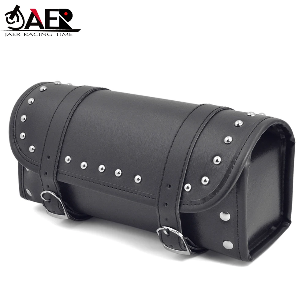 

Motorcycle Saddlebag Side Bag PU Leather Tool Bag Black Motorbike Saddle Bag for Harley Pannier Side Saddle Bag