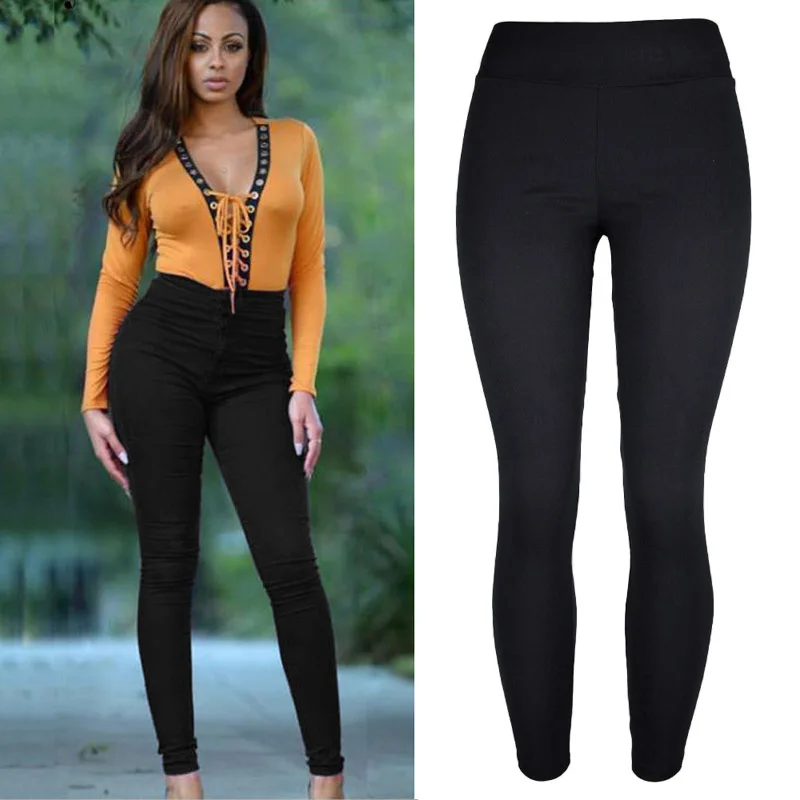 

2019 New Fashion Women High Waist Skinny Pencil Pants Female Plus Size S-3XL Casual Pants Trousers High Stretch Leggings