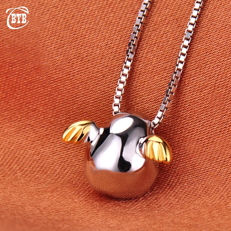 925 пробы серебро ангел яйцо ожерелья и кулоны из нержавеющей стали для Для женщин