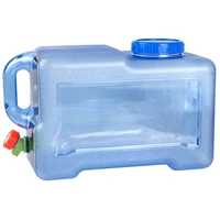 12l capacity outdoor transparent water bucket driving water tank container with faucet for camping picnic hiking