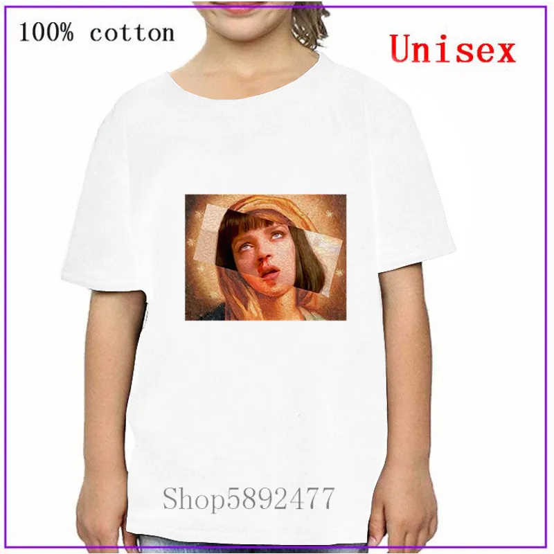 Детская Хлопковая футболка с коротким рукавом и надписью Pulp нимация | Мать