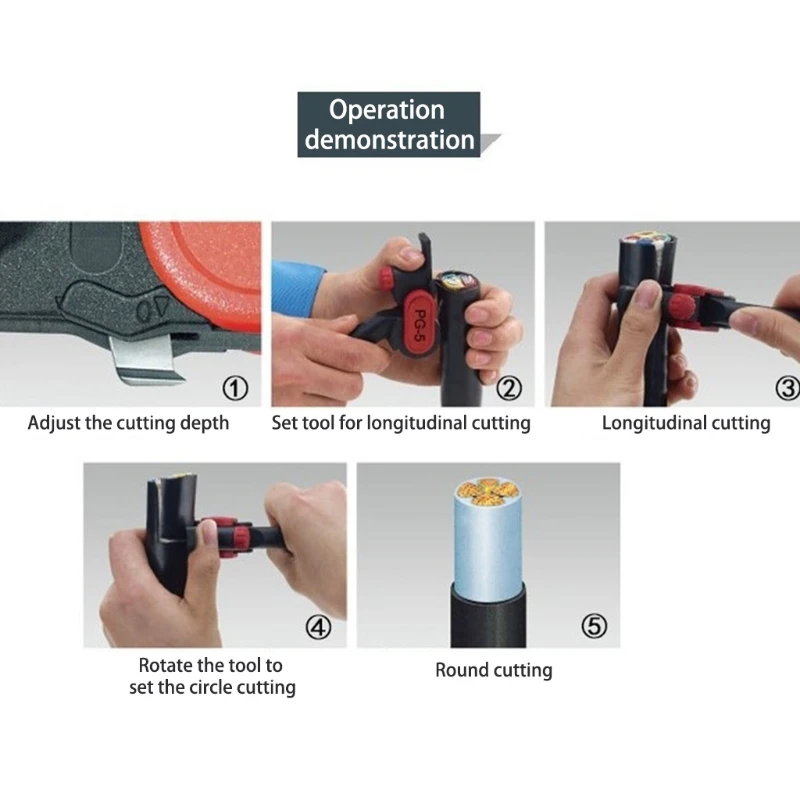 

Optical Cable Slitter Pg-5 Longitudinal Fiber Optical Cable Slitter Stripper Network Tool 170 mm