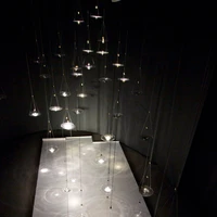 nordic water drop restaurant chandelier danish designer bedroom bedside art bar table lamp personality ufo glass lamps