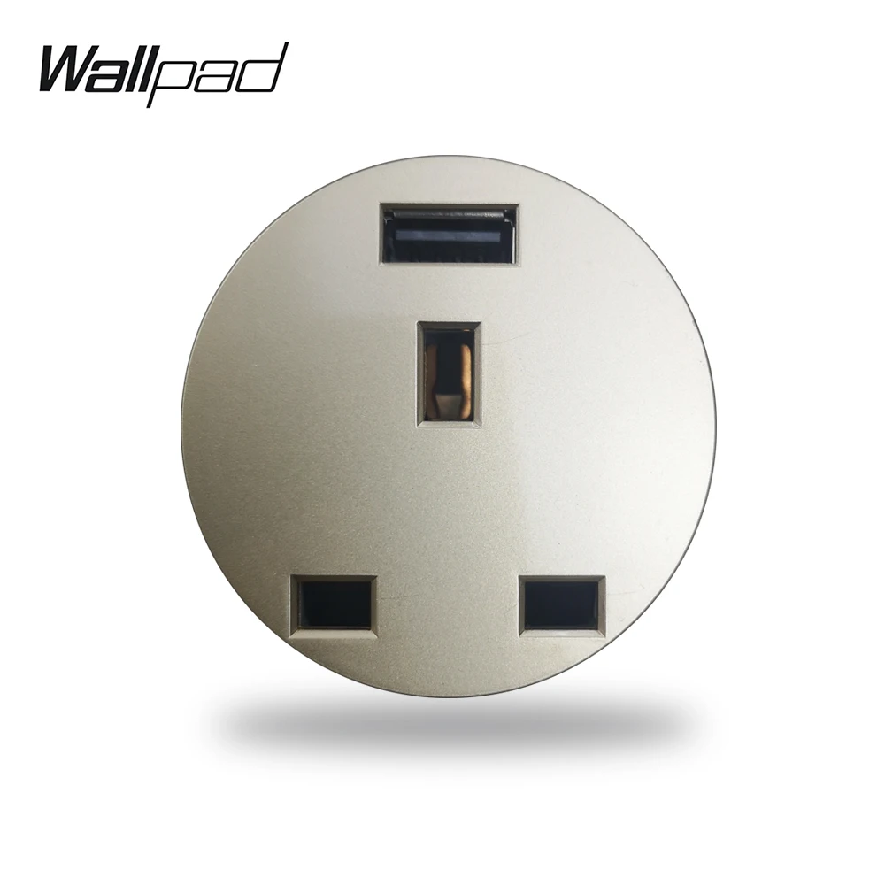 Wallpad L6 13A штепсельная вилка Великобритании электрическая розетка с 2.1A USB зарядным