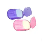 20 шт., бумажное мыло для путешествий, для мытья рук, для ванны, чистые ароматизированные ломтики, одноразовые коробки, портативное мини-бумажное мыло