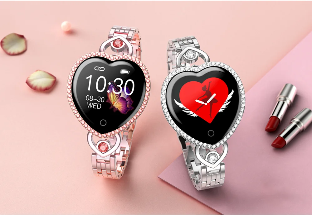 

Лучший выбор для женщин 2021, умные наручные часы в форме сердца, умные часы, мониторинг сна, пульсометр, отображение погоды, браслет