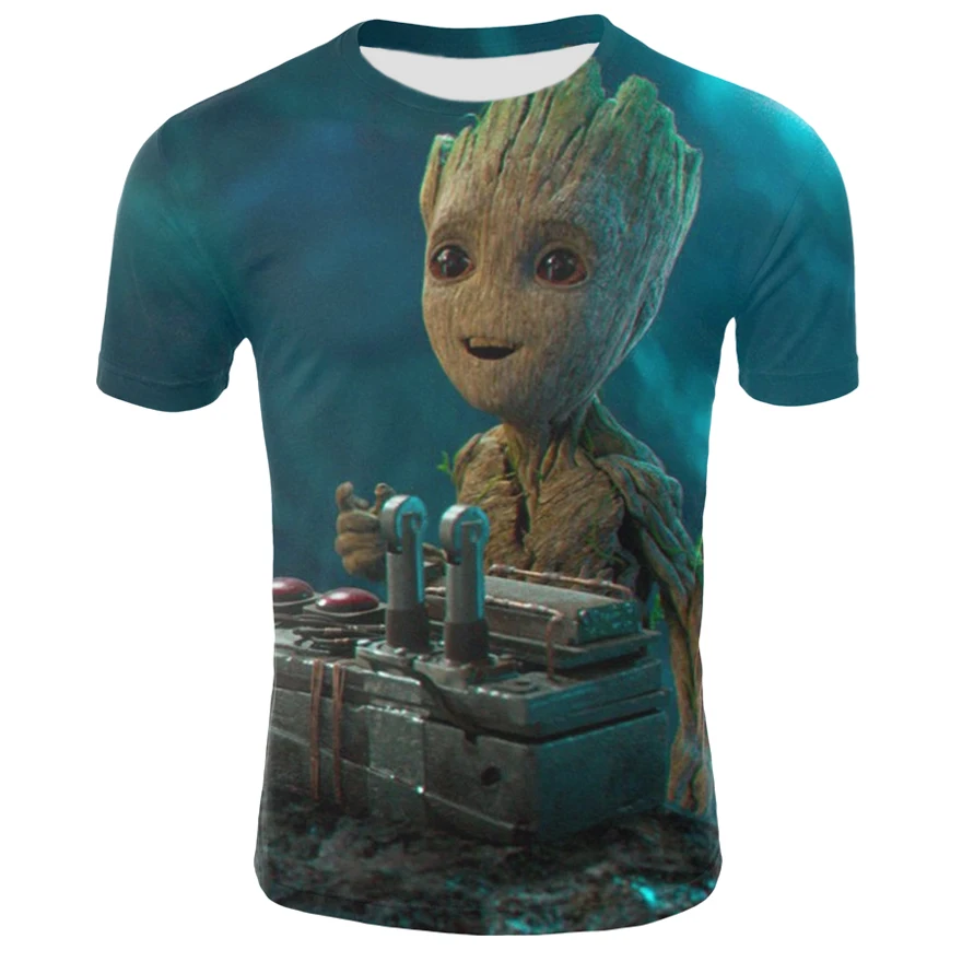 

Groot Guardians of the Galaxy 3D printed T-shirt, it’s time for ladies and men funny novelty T-shirts short sleeve tops unisex c