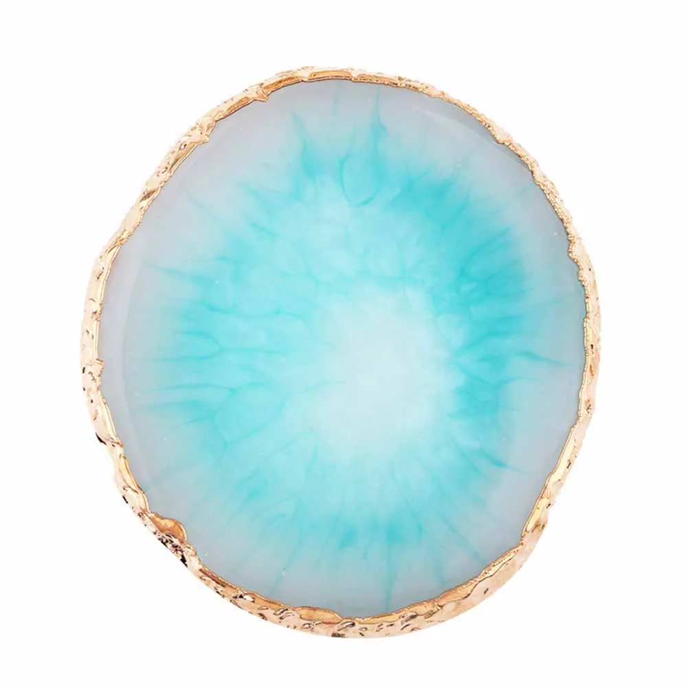 

New 1PC Round Resin Jewelry Display Plate Nail Tips Drawing Nail Art Mixed Palette Gel Polishing Tray Decorative Stand