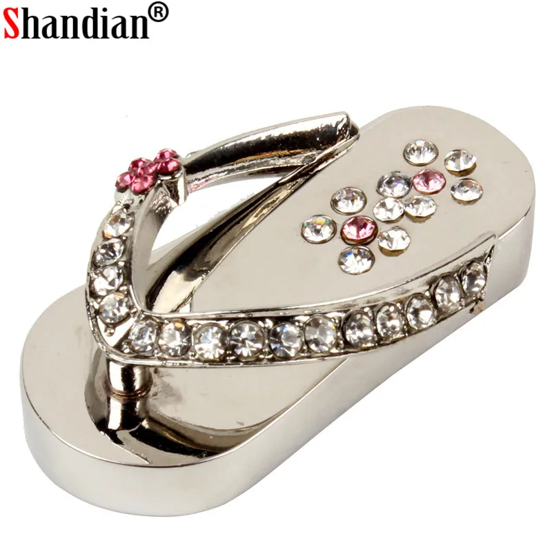 SHANDIAN/тапочки с металлическими кристаллами USB флеш накопитель Карта памяти usb 4 ГБ 8