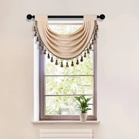1 piece thick chenille waterfall swag valances for living room valance curtains for kitchen