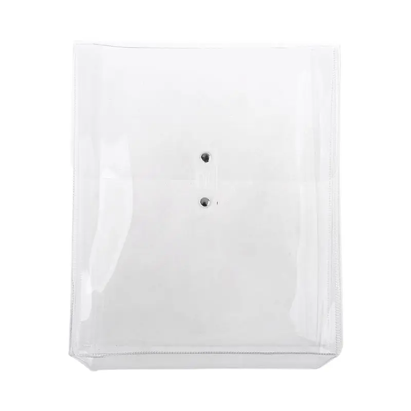

C5AE Multifunctional Transparent PVC Winding Storage Bag File Folder Desk Document Makeup Organizer
