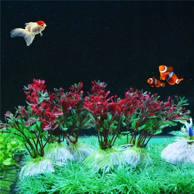5 шт. декоративное пластиковое растение для аквариума|Декорации| |
