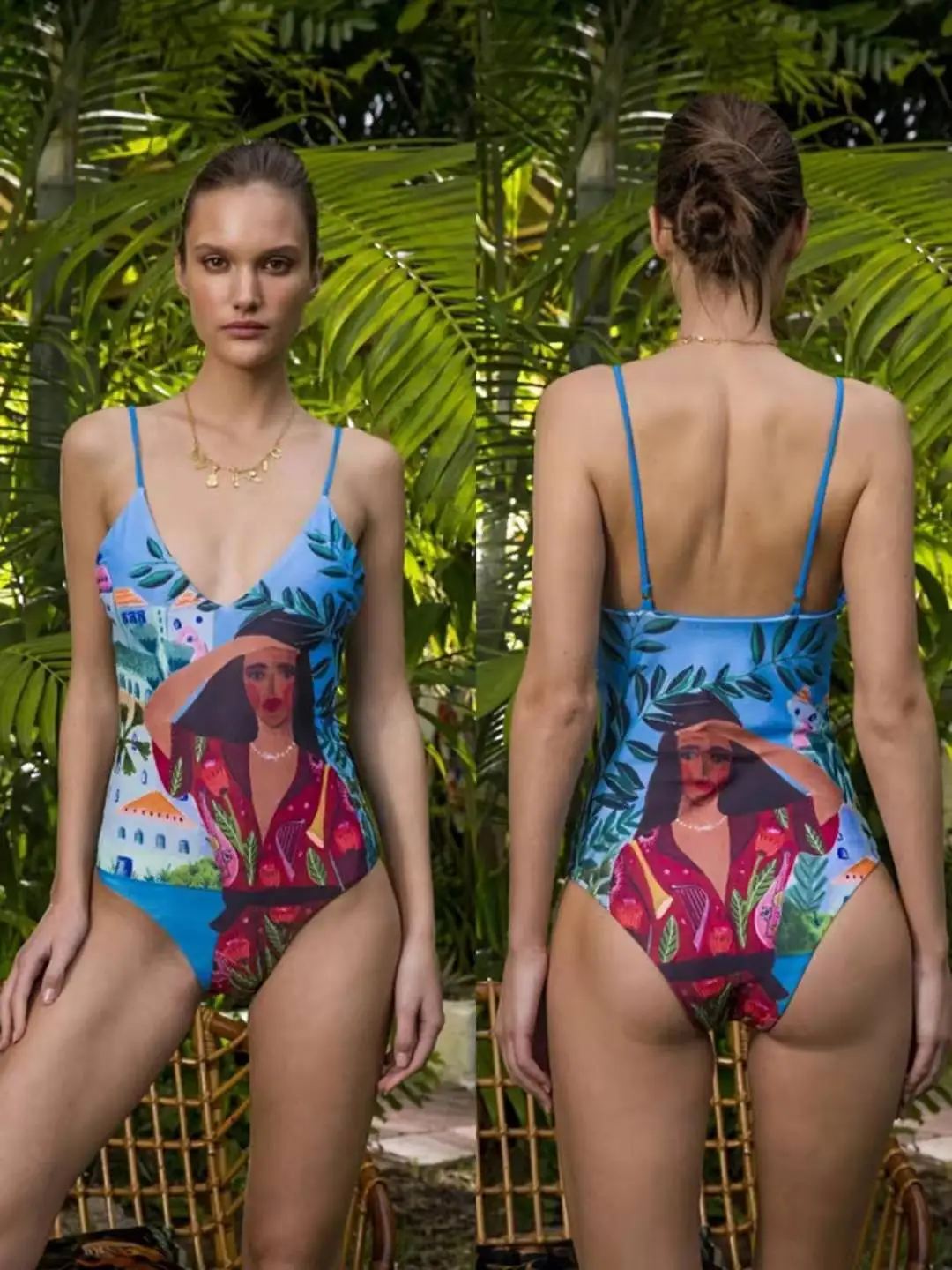 Женский сексуальный купальник 2020 знаменитый с рисунком женский бикини вырезом