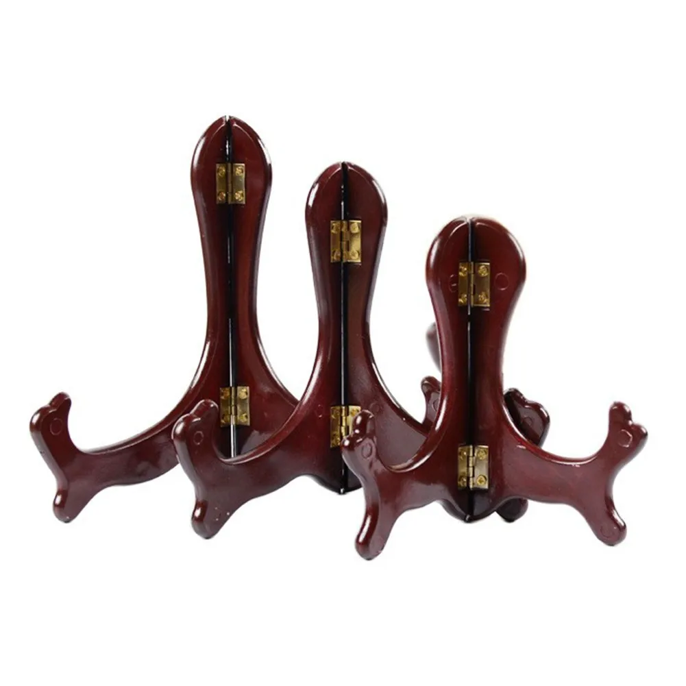 

Wooden Easel Wood Wedding Table Photo Card Stand Plate Display Holder Home Decor Imitation Solid Wooden Porcelain Plate Stand
