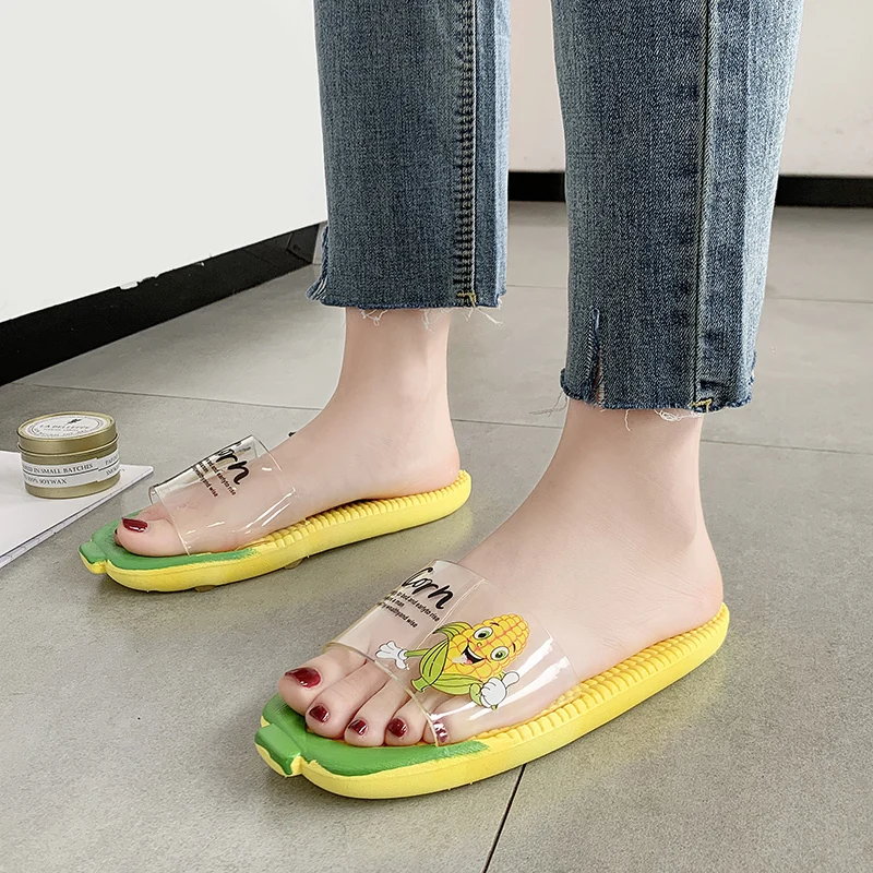 Женские пляжные шлепанцы corn мягкие удобные сланцы пляжная обувь для пар