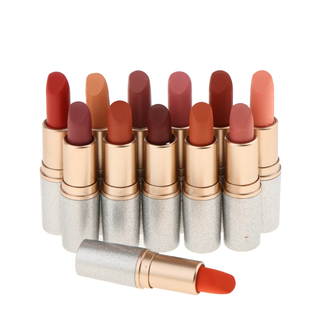 

Водостойкая матовая губная помада 12 цветов, стойкий бальзам для губ, инструмент для макияжа
