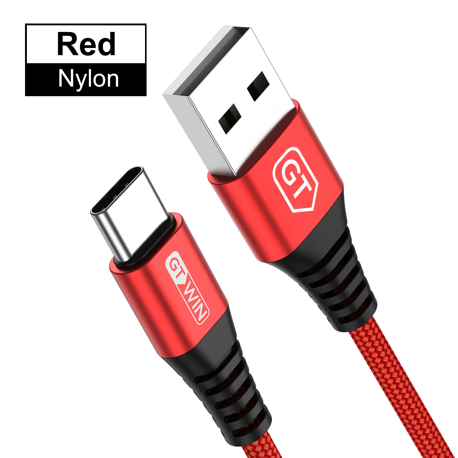 GTWIN 1M 2M Type C USB Cable 3A Fast Charger Cable For Samsung S9 S10 HUAWEI 3A Charging Wire USB C Data Cable Xiaomi mi9 LG - Цвет: Красный