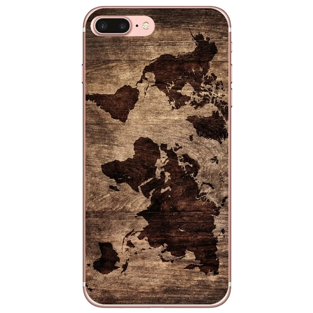 Для iPhone 10 11 12 13 Mini Pro 4S SE 5C 6 6S 7 8 X XR XS Plus Max 2020 чехол для телефона Античная Карта мира