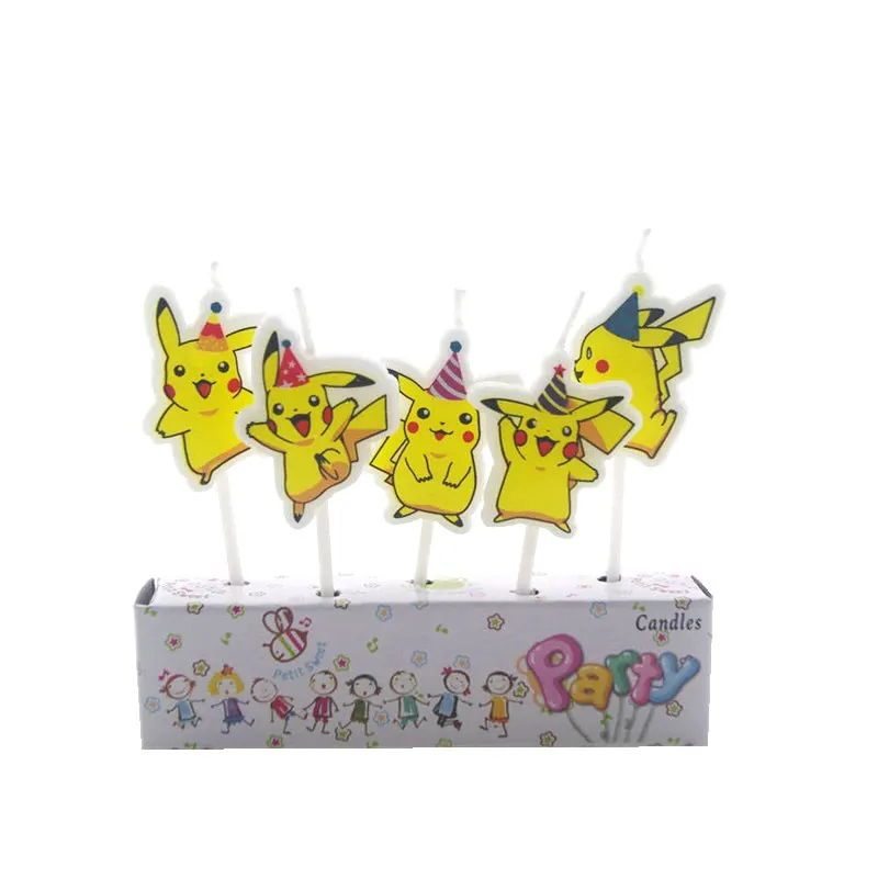 5 шт./партия Свадебная свеча Покемон го торт Топпер с днем рождения для торта