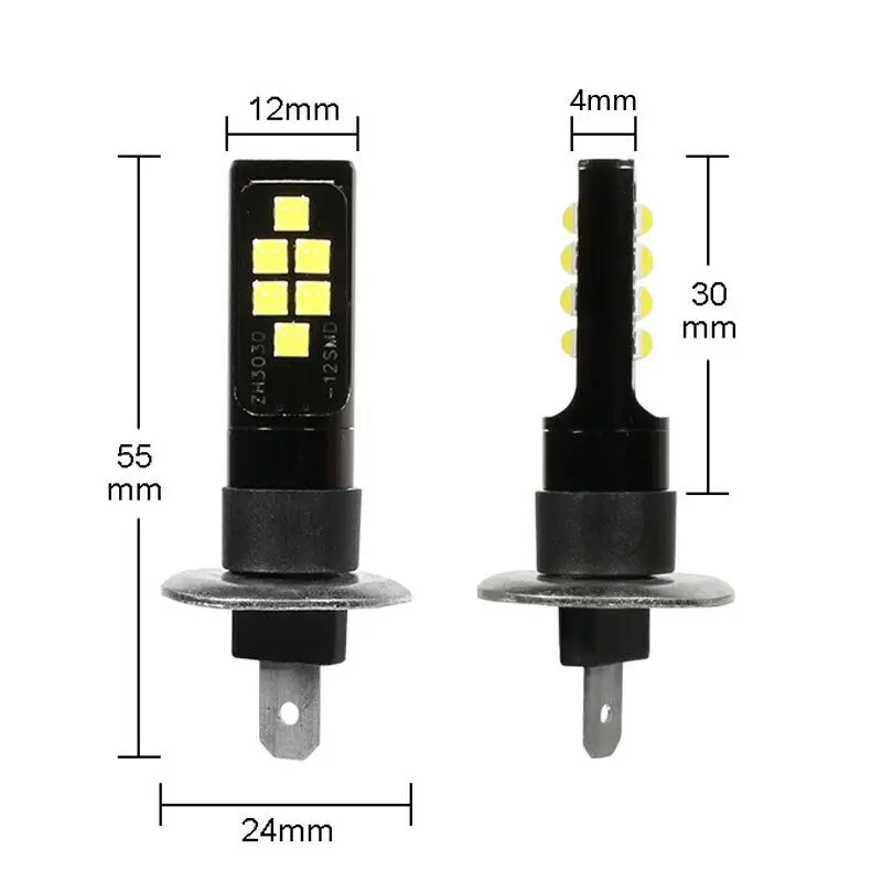 

(1 Pair ) H1 LED Headlights Lamp Bulb Kit High Beam Low Light 6000K 40000LM White