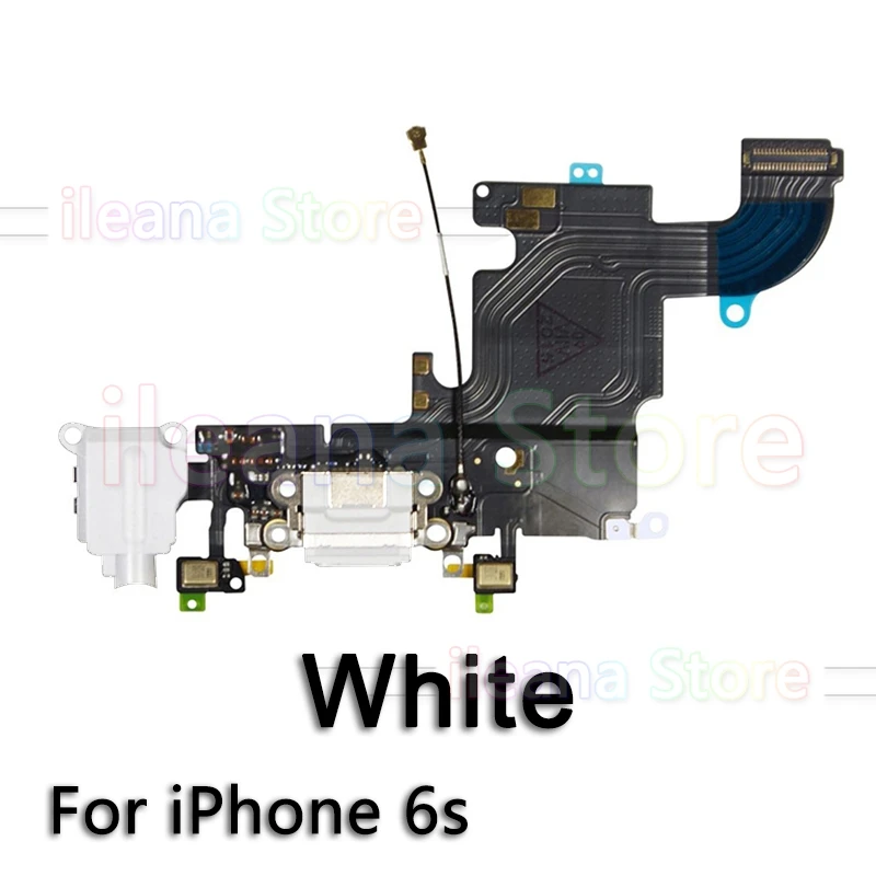 For iPhone 6s White OEM USB порт зарядное устройство док-станция гибкий кабель для iPhone 6 6s 7 8 Plus док-станция для зарядки с микрофоном Flex - Цвет: For iPhone 6s White