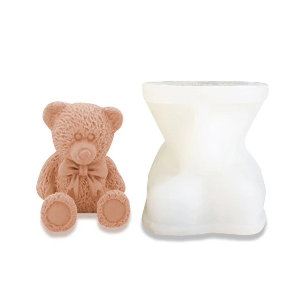 

Bear Silicone Mold Milk Tea Ice Cube Mold Aromatherapy Plaster Mold DIY Handmade Candle Epoxy Mold