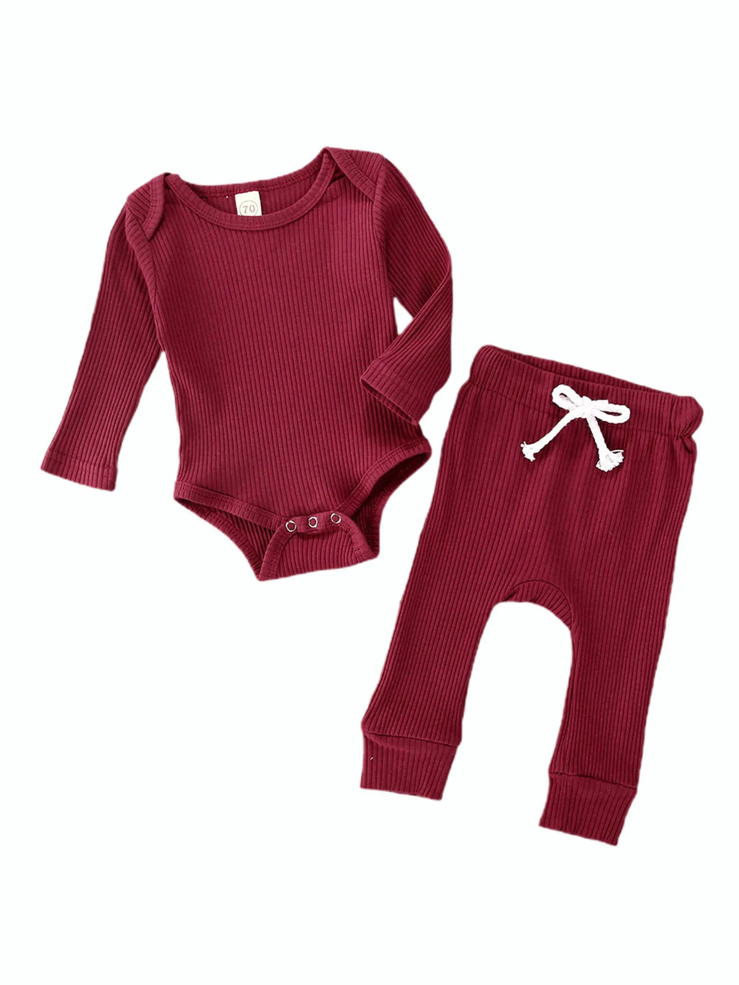 

0-24M New Kids Baby Boy Girl Clothes Long Sleeve Romper Tops+Long Pants Outfit Set