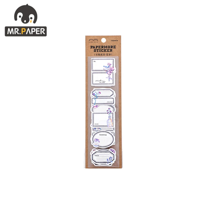Mr. Paper 4 дизайн Infeel.Me книга Mo Chengxiang серия записываемая наклейка упаковка 6 штук