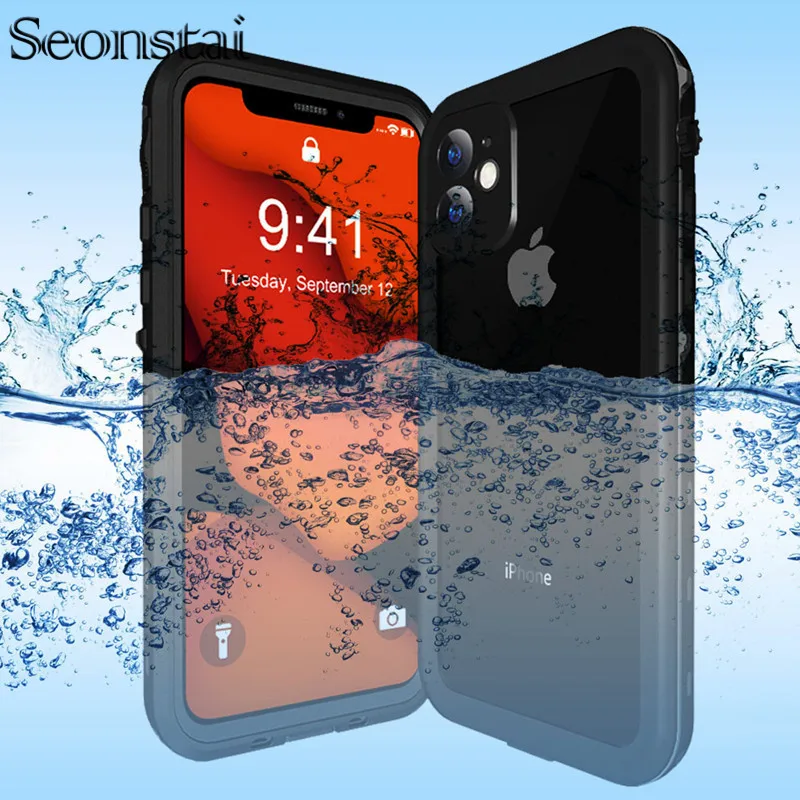 Водонепроницаемый чехол для iPhone 11 pro Max ударопрочный плавания и дайвинга X XS XR 360