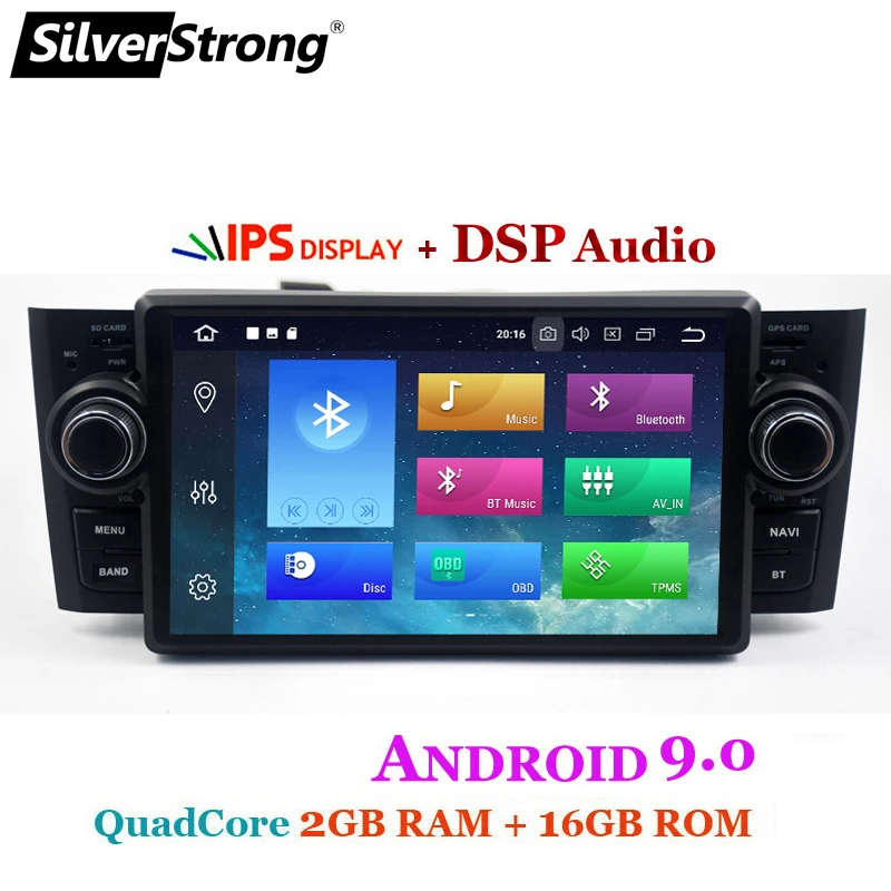 4G 64G DSP Android 9,0 автомобильный dvd-плеер для Fiat Grande Punto Linea 2007-2012 gps навигация Мультимедиа Радио экран